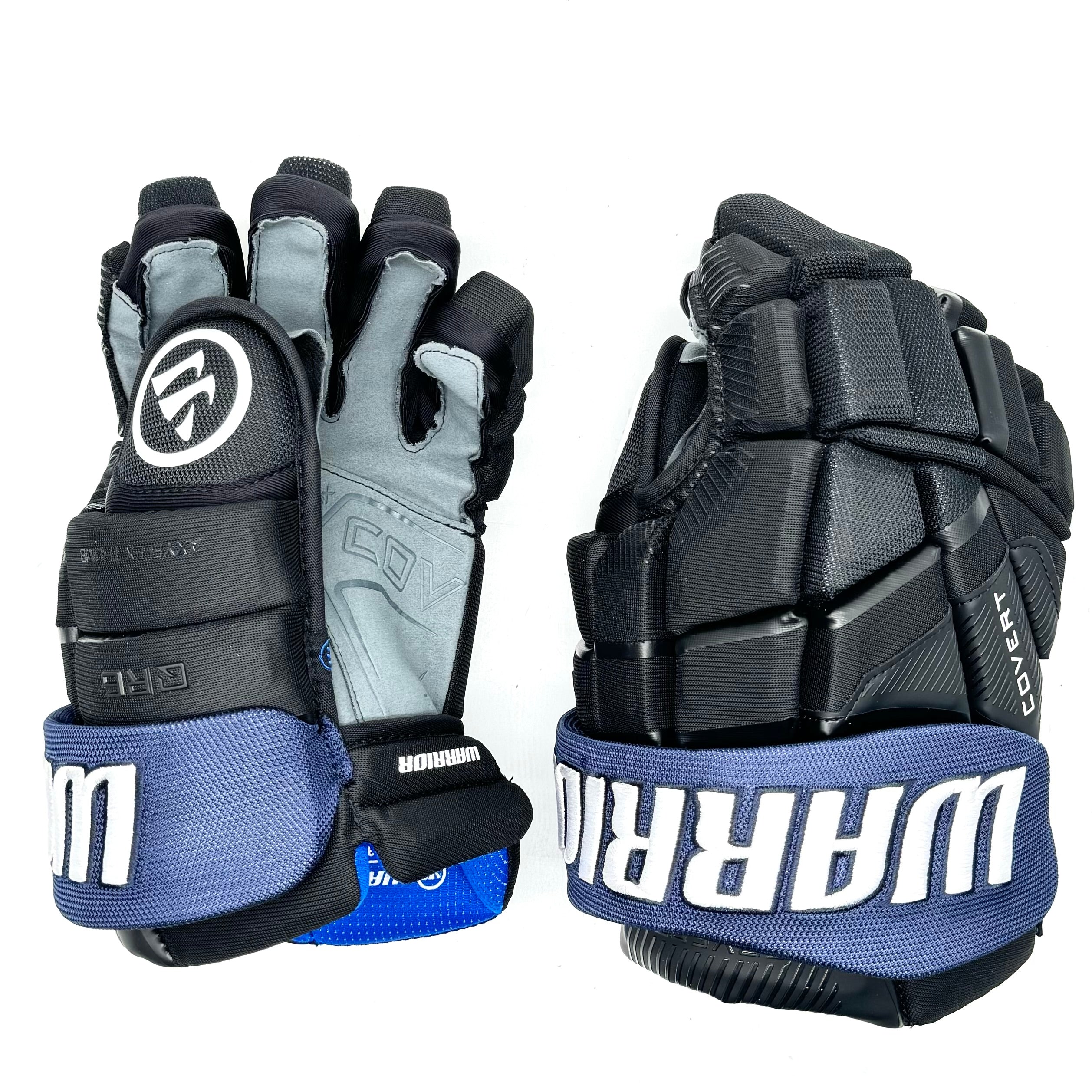 Gants Warrior Covert QR6 - Gant d'équipe - 3e choix des Maple Leafs de Toronto (noir/bleu marine/blanc)